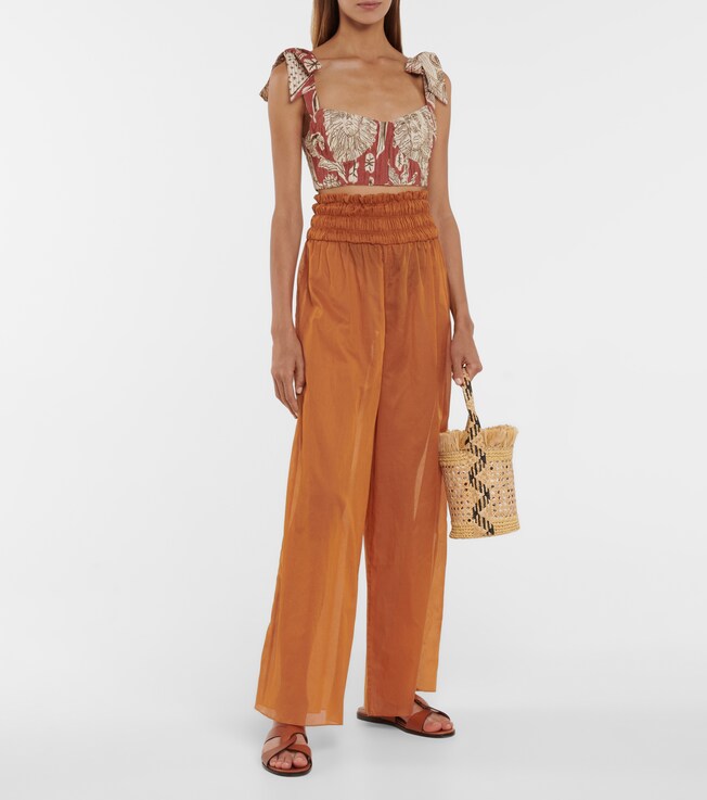 Johanna Ortiz Sunset Riders printed linen top