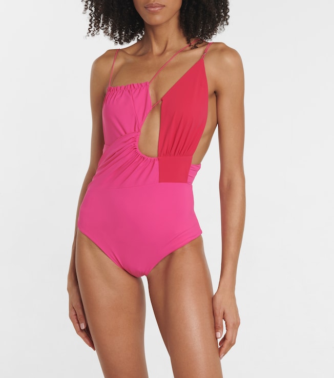 Nensi Dojaka Cutout asymmetric swimsuit