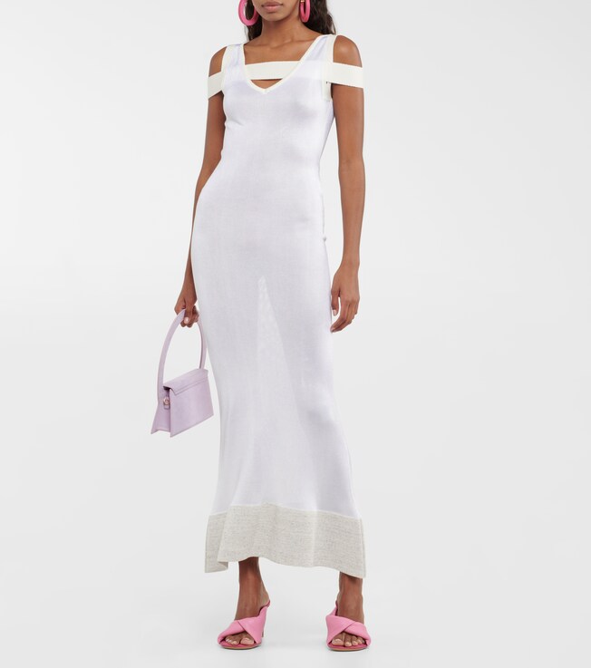 Jacquemus La Robe Camargue V-neck gown