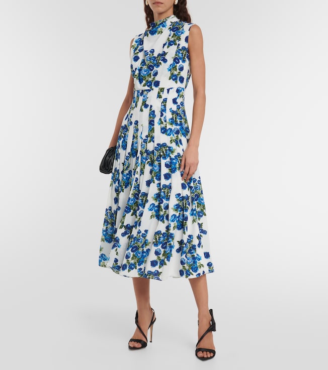 Emilia Wickstead Rosita floral crêpe midi dress