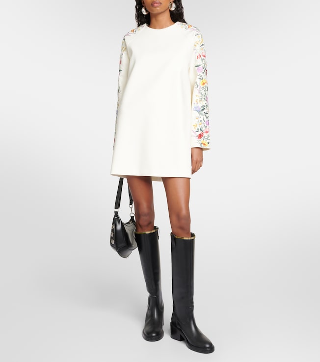 Max Mara Leva floral wool-blend minidress