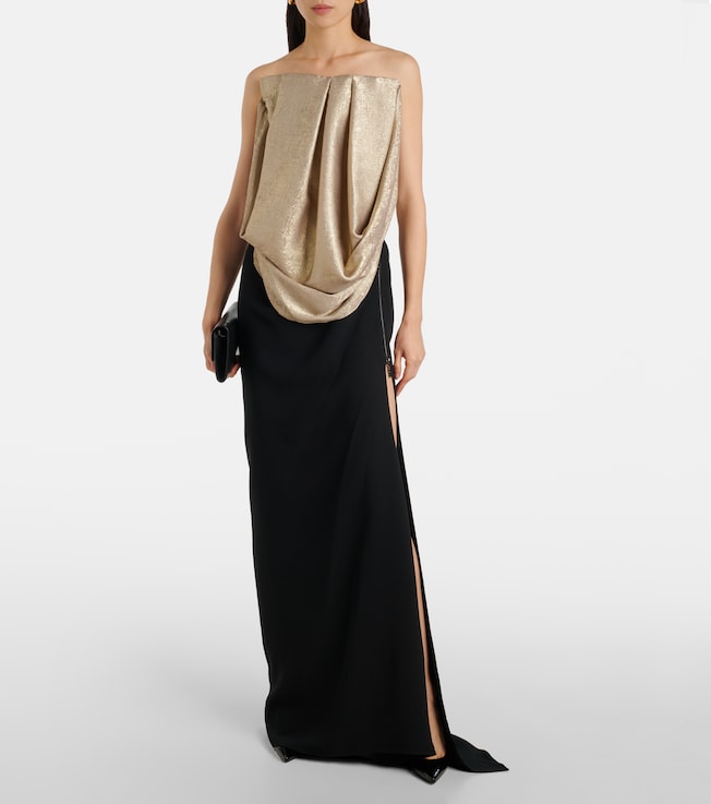 Maticevski Zeal draped lamé top