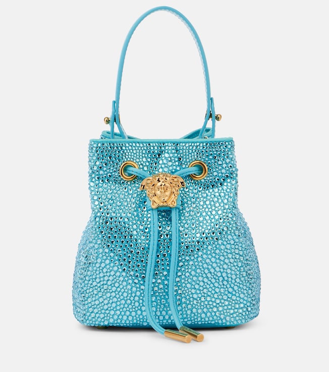 Versace La Medusa Medium embellished bucket bag