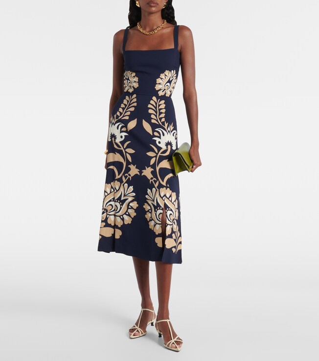 La DoubleJ Buy Me A Martini floral satin midi dress