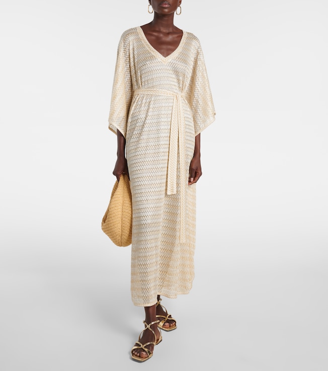 Melissa Odabash June knitted lamé kaftan