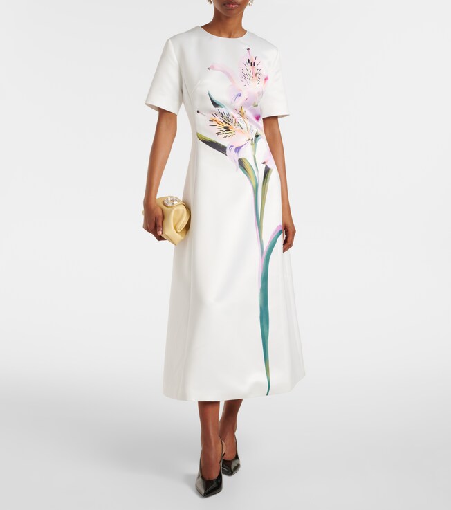 LEO LIN Caroline floral midi dress