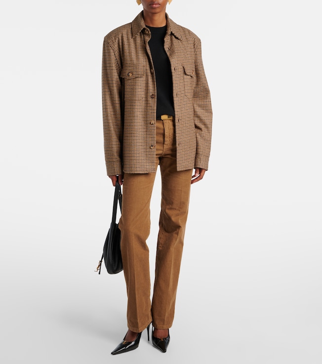 Saint Laurent Clyde cotton corduroy straight pants