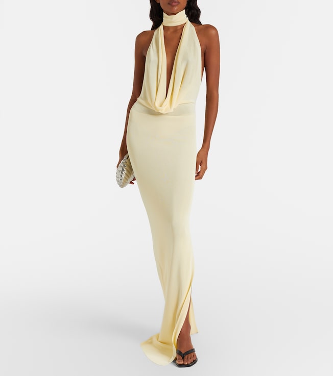 Aya Muse Draped jersey gown