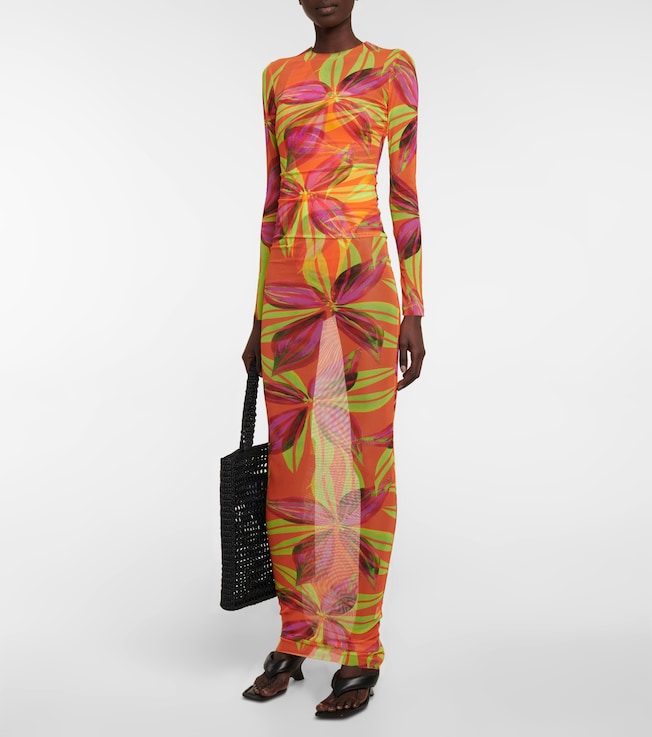 Louisa Ballou High Tide printed mesh dress