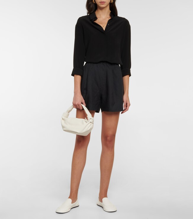 Asceno Zurich wide-leg linen shorts