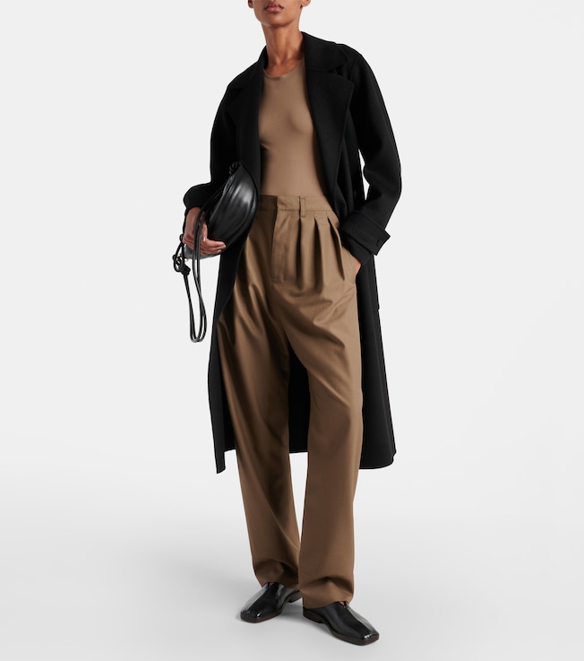 Lemaire High-rise wool-blend straight pants