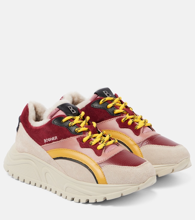 BOGNER Malaga 21 shearling-lined suede sneakers