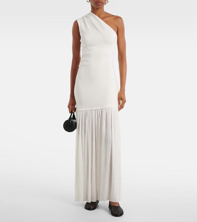 Proenza Schouler Cora one-shoulder crêpe chiffon maxi dress