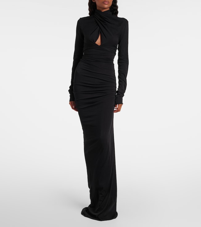 Entire Studios Draped cotton-blend jersey gown