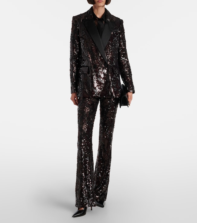 Veronica Beard Collier sequined flared pants