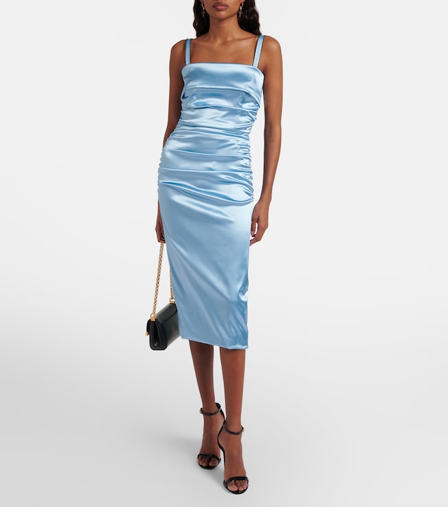 Dolce&Gabbana Ruched satin cocktail dress
