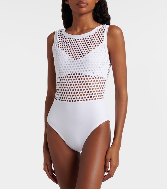 Karla Colletto Aster open-knit swimsuit