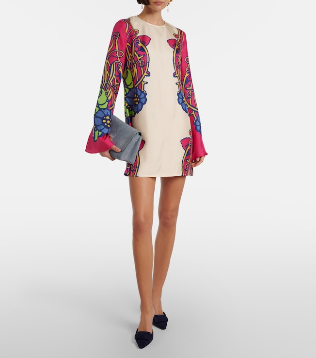 La DoubleJ Lemuria Placée silk satin minidress