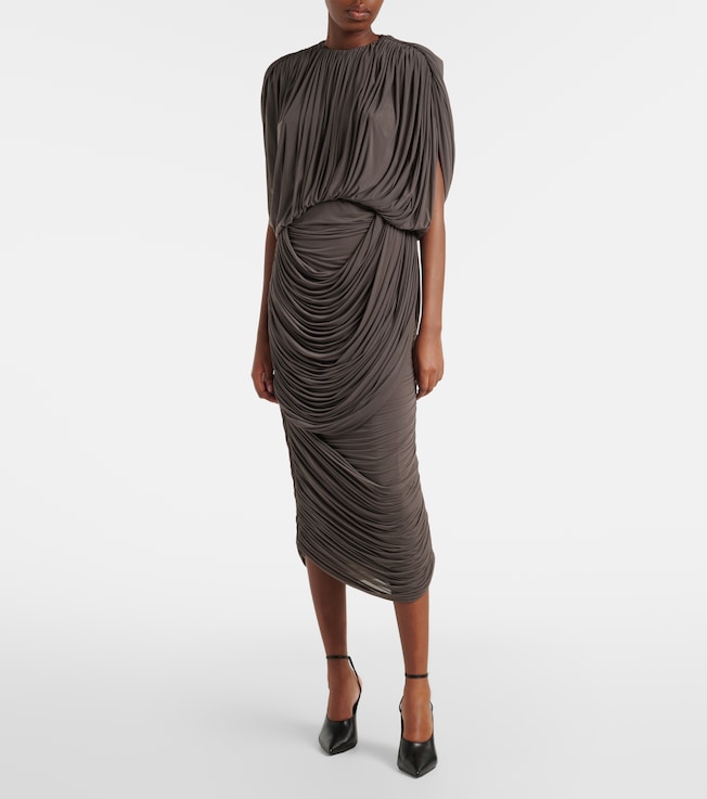 Magda Butrym Draped jersey midi skirt