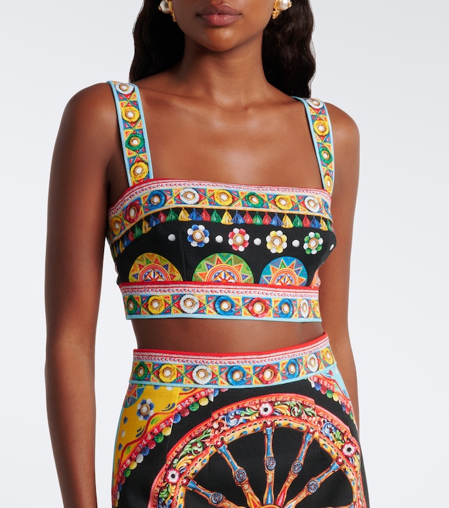 Dolce&Gabbana Carretto cotton crop top