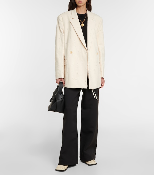 Acne Studios Double-breasted cotton-blend blazer
