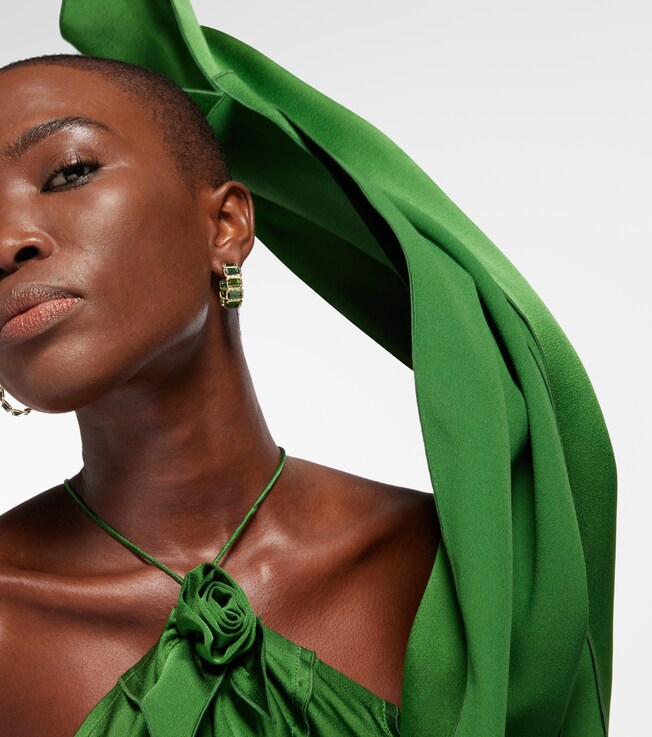 Bermuda Botany 18kt gold earrings with tourmaline | Octavia Elizabeth