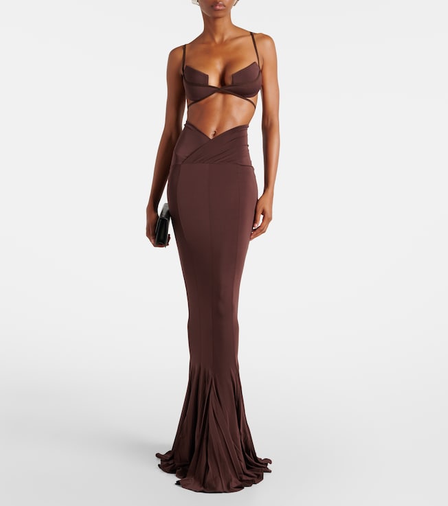 Nensi Dojaka Draped maxi skirt