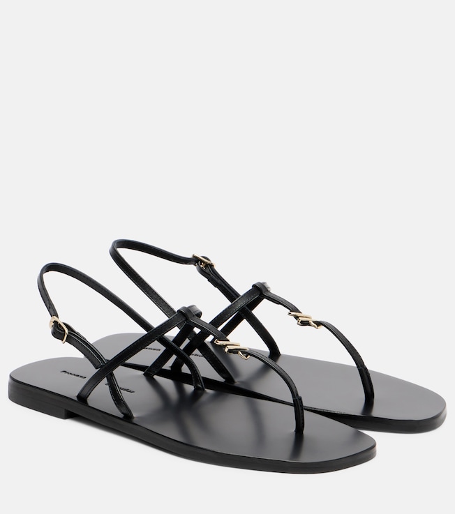 Proenza Schouler Monogram leather thong sandals