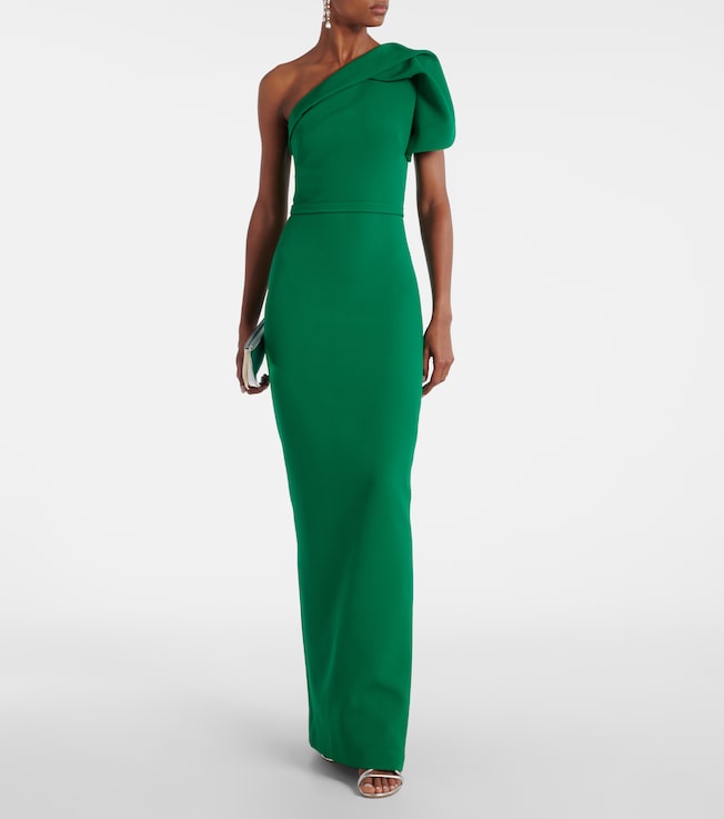 Safiyaa One-shoulder crêpe gown