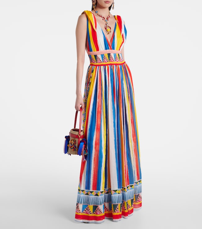 Dolce&Gabbana Striped cotton maxi dress