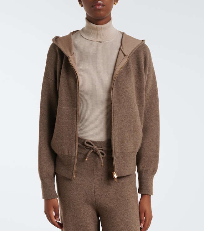 AGNONA Cashmere, wool, and silk wide-leg pants