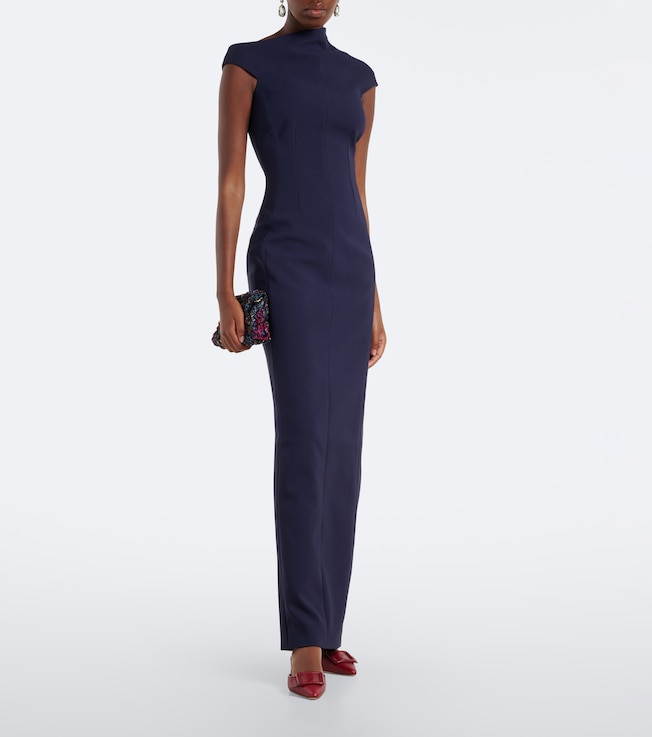 Solace London - Kira one-shoulder satin-twill gown | Plush