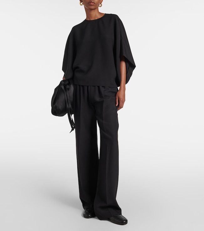 Fforme Tenley draped silk top