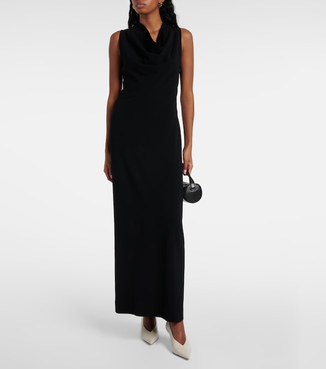 TOTEME Draped wool-blend maxi dress