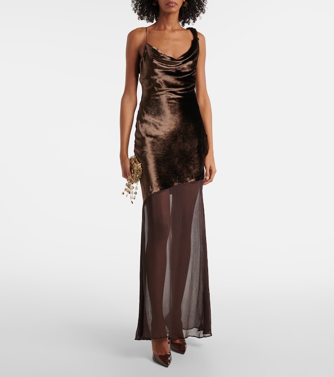 Staud Beaton asymmetric maxi dress