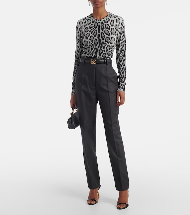 Dolce&Gabbana Animal-print silk sweater
