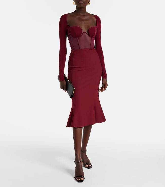 Nensi Dojaka Paneled corset dress