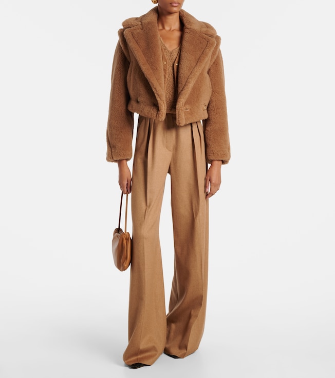 Max Mara Santos cropped camel hair and silk jacket