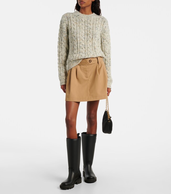 Moncler Cable-knit wool-blend sweater