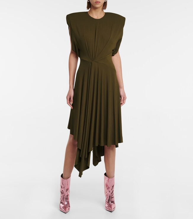 Alexandre Vauthier Asymmetric jersey midi dress
