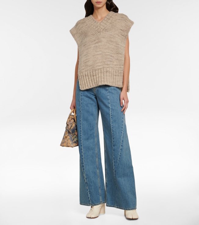 Maison Margiela Alpaca, cotton, and wool sweater vest