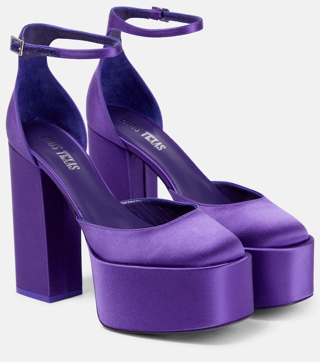 Paris Texas Dalilah satin platform pumps