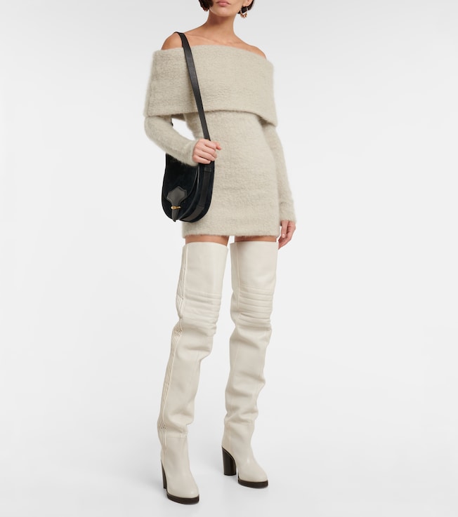 Isabel Marant Aria off-shoulder mohair-blend sweater dress
