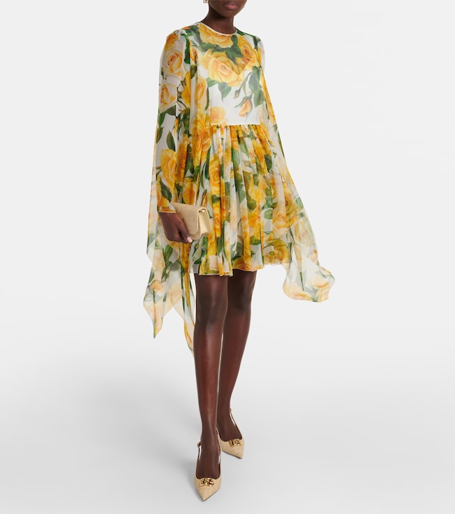 Dolce&Gabbana Floral silk chiffon minidress