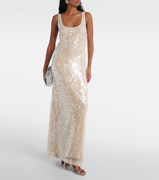 SIMKHAI Bex sequined maxi dress