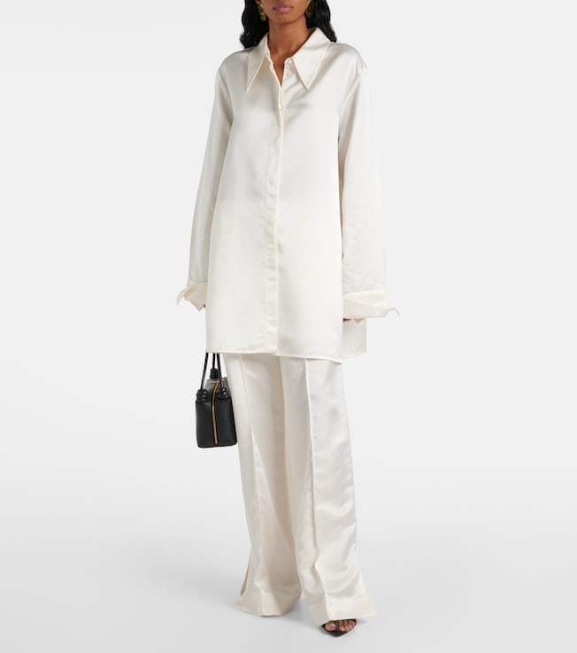 Jil Sander High-rise satin wide-leg pants