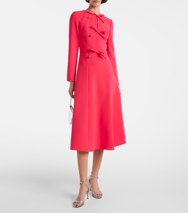 Carolina Herrera Bow-detail crêpe midi dress 