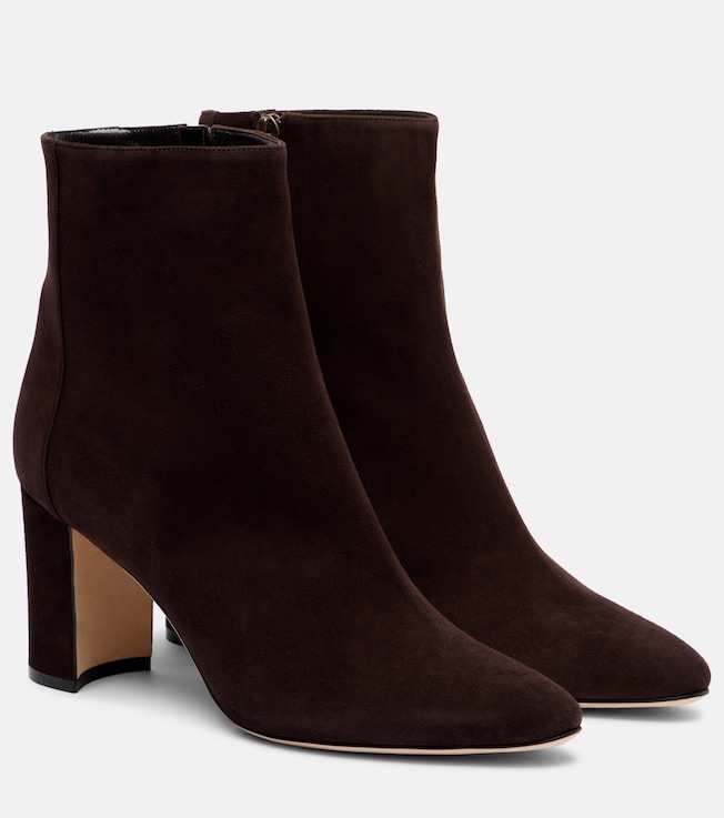 AQUAZZURA - Saint Honoré 85 suede wedge ankle boots | Plush