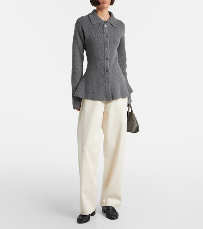 Róhe Ribbed-knit wool and cashmere cardigan
