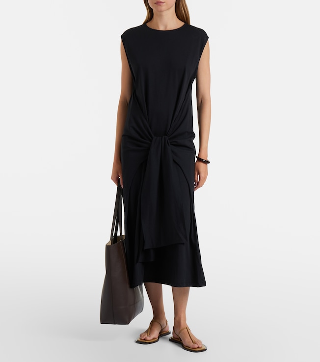 TOTEME Toteme Gathered cotton jersey midi dress